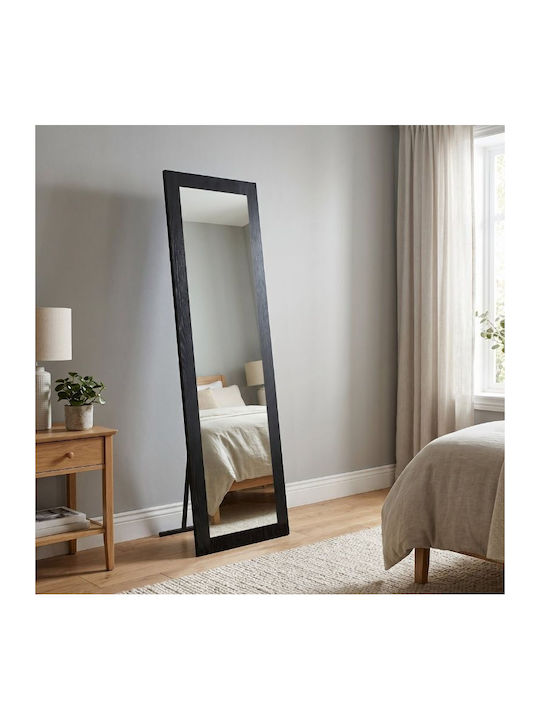 Megapap Oglindă cu Ramă din Lemn Negru 150x40cm