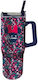 Stor Minnie Handled Tumbler Stainless Steel Thermos Bottle 940ml Gray with Straw and Handle