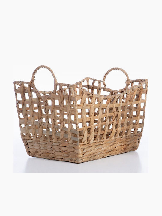 Nef-Nef Homeware Grant Decorative Wicker Basket White 42.5x31x28cm