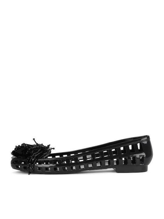 Jeffrey Campbell Γυναικείες Μπαλαρίνες Μυτερές με Λουράκι σε Μαύρο Χρώμα