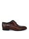 Leather Men's Dress Shoes Tabac Brown D7513POINT-koniak