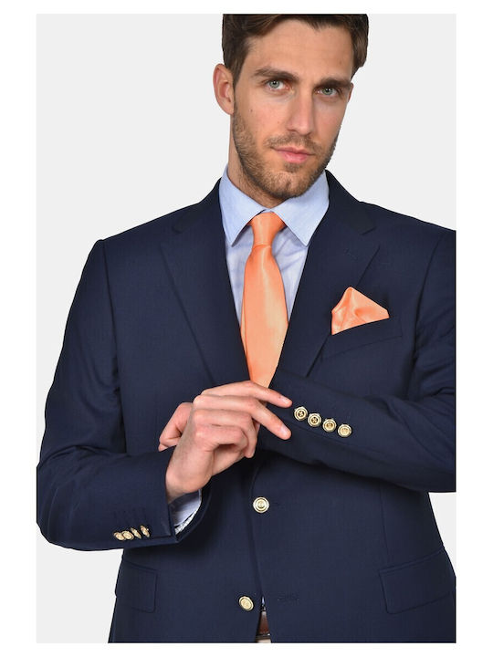 Winter Men’s Suit Jacket with Regular Fit Navy