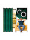 More&Deco Vorhang mit Grommets Mit Grüner 140x250cm