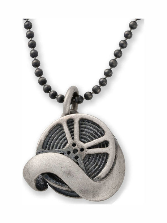 Men's Pendant Cinema Roll Handmade Silver 925 C...