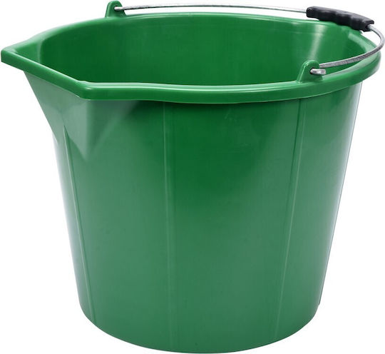 Flo Plastic Mop Bucket With 15lt Capacity Green