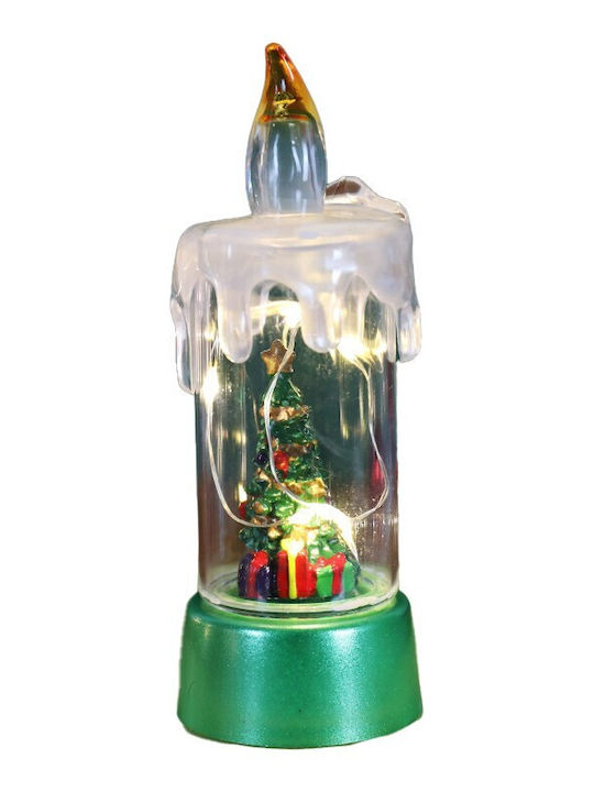 Alista Home Lumânare De Crăciun Din Sticlă Verde 13x5cm