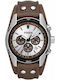 Fossil Ανδρικό Ρολόι 45mm Χρονογράφος Μπαταρίας με Μαύρο Μεταλλικό Μπρασελέ