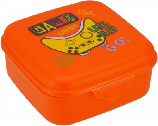 Papirus Plastic Kids' Food Container 0.85 Litre Orange 14.5 x 13.5 x 6.5 cm