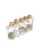 Relaxdays Decorative Bottles Shells Beige Cream Transparent 12x4.5x4.5 Cm