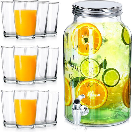Vilde Getränkespender Glas mit Zapfhahn 6,2 lt