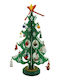 Arbore De Crăciun Verde Alb 8 Compartimente Ornamente 18,5 Cm X 33 Cm Lemn Alista Home