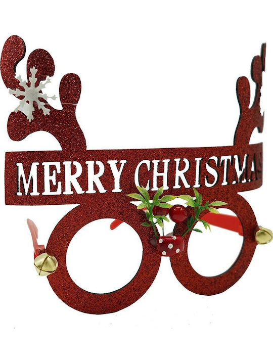 Christmas Party Glasses Round Red Made Plastic Polyester Alista Home
