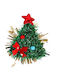 Hair Clip Flippy Christmas Theme Tree Design Fabric 8.5 X 8 Cm Multicolor