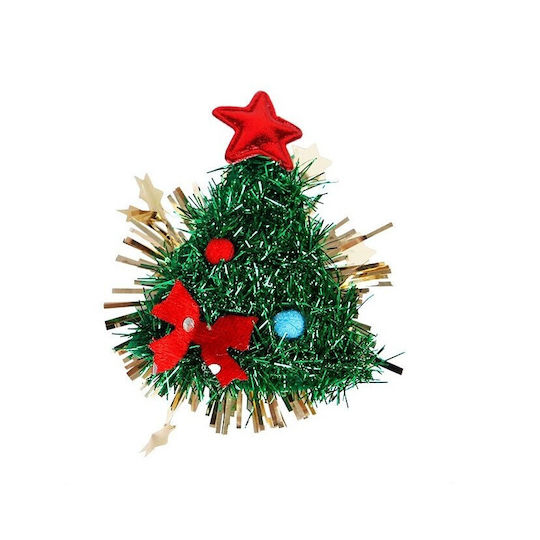 Agrafă De Păr Flippy Temă De Crăciun Model Brad Material 8,5 X 8 Cm Multicolor