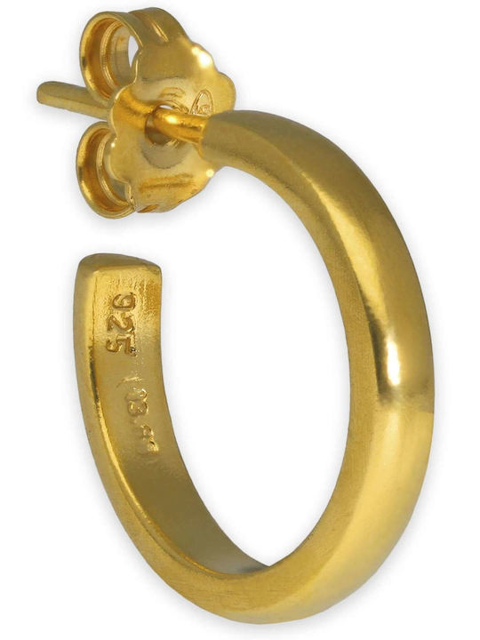Men's Handmade Gold Plated Silver 925 Hoop Earr...