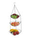 Relaxdays 3 Levels Black Fruit Bowl 28x28 cm
