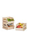 Relaxdays Bol De Fructe Din Lemn Cu 3 Niveluri Bej 20x27.5x38cm