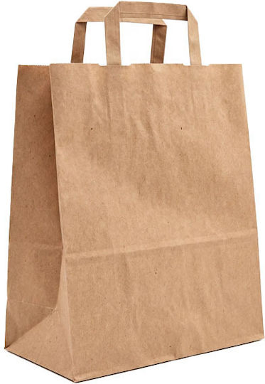 Paper Bag 250pcs 19x8x25cm Kraft Brown Flat Handle A'quality