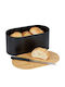Relaxdays Cutie de Pâine cu Capac Metalică Multicoloră 15.5x34x18.5cm