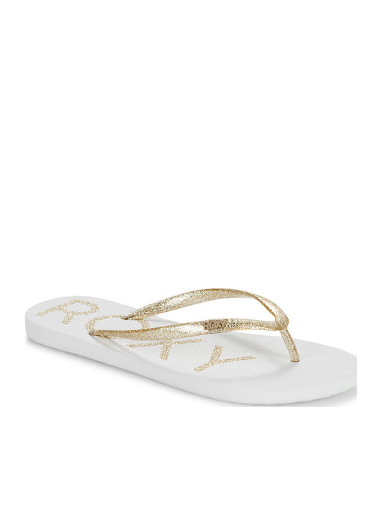 Roxy Viva Sparkle Σαγιονάρες σε Μπεζ Χρώμα