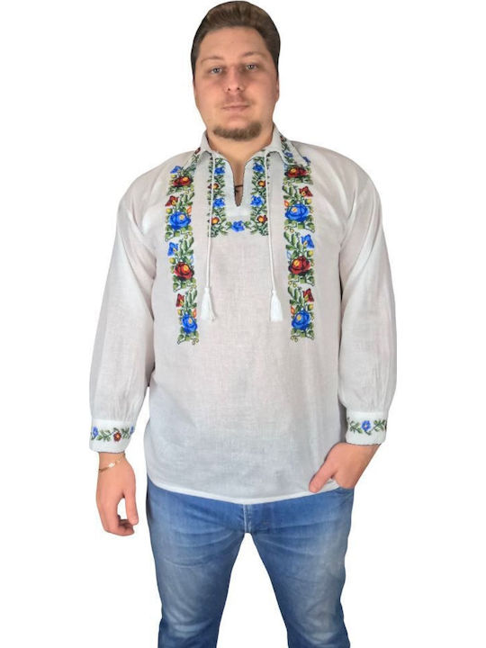 Bluza Mânecă Lungă White Crystal/Green