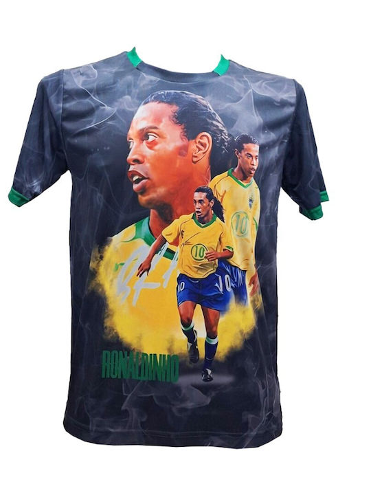 Replica Männer Fußball Trikot Ronaldinho Schwar...