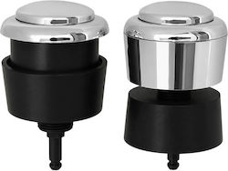 Flush Button No.11 Air Chrome Small – Large Hole Tremolada Thread 3/8″