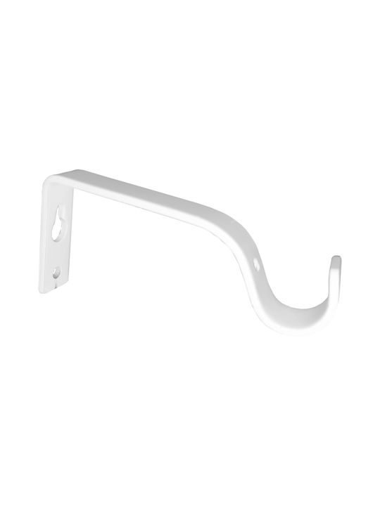 Central Home Capăt De Cortină Din Metal Alb 2 Bucăți