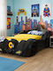 Dark Mobil Night Rider Kids Bed Car Single Black