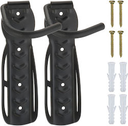 Relaxdays Bicycle Storage Stand Set 2 Black 25.5x14x11 Cm Relaxdays Bicycle Storage Stand Set 2 Black 25.5x14x11 Cm