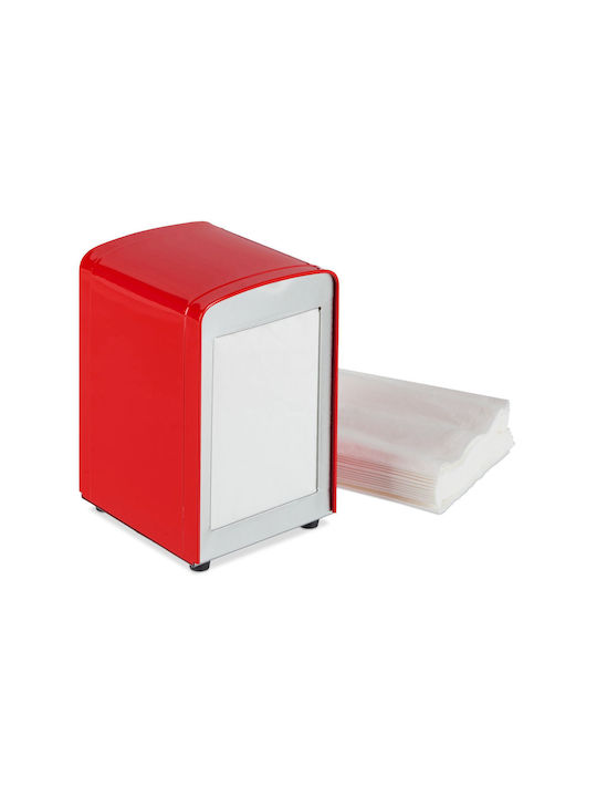 Relaxdays Metallischer Serviettenhalter Rote 15...
