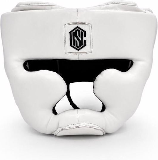 Chosen Adult Full Face Boxing Helmet White Synthetic Leather