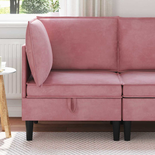 Velvet Pink Armchair 70x70x82cm