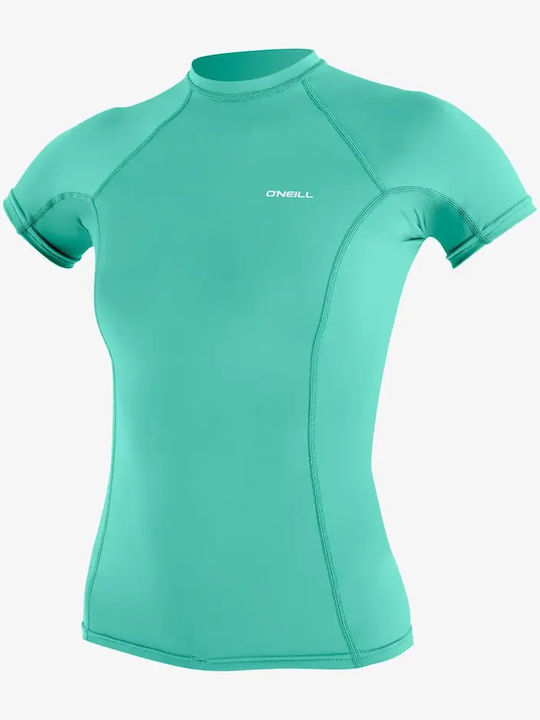 O'Neill Skins UPF 50+ Γυναικεία Κοντομάνικη Αντηλιακή Μπλούζα Πράσινη