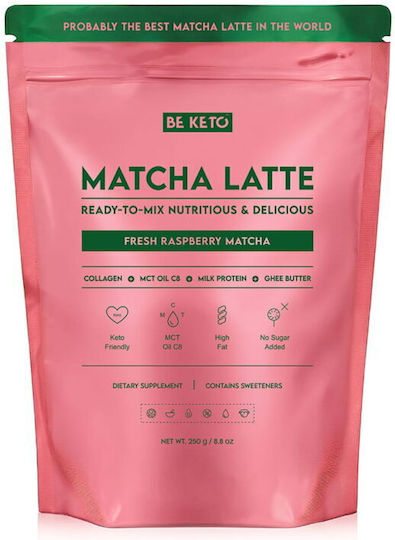 Matcha Latte cu MCT C8 250 g Zmeură Proaspătă