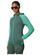 Functional Women's Cardigan with Zipper in Khaki Colour