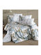 Clasy Home Подредба Пликове за Завивки 100% Памук 200x220см Двойна с 2 Калъфки за Възглавници и 1 Чаршаф Бежова