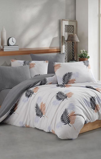 Rebeka Home Cotton Duvet Cover Set 200x220cm Double with 2 Pillowcases and 1 Bed Sheet Multicolour