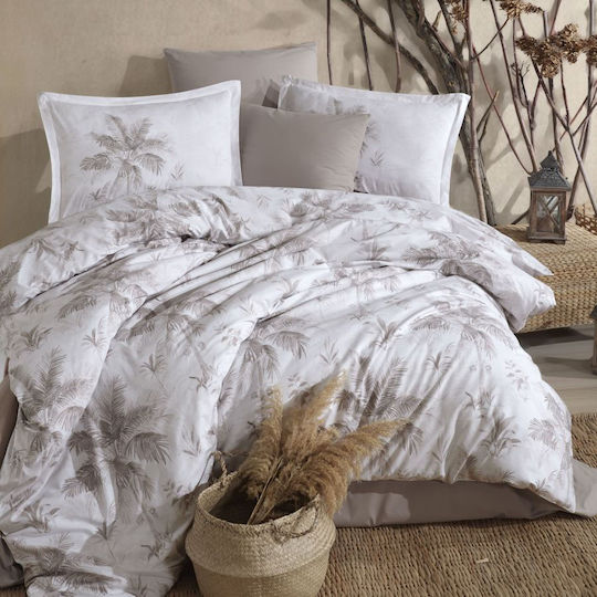 Clasy Home Σετ Παπλωματοθήκη (2 τμχ) Βαμβακερή 150x220cm Μονή με Μαξιλαροθήκη & 1 Σεντόνι Luxury