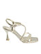 Leder Damen Sandalen Gold