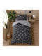 Eponj Home Подредба Плик За Завивка 100% Памучен 150x220см Единичен с Калъфка за Възглавница и 1 Чаршаф Сив