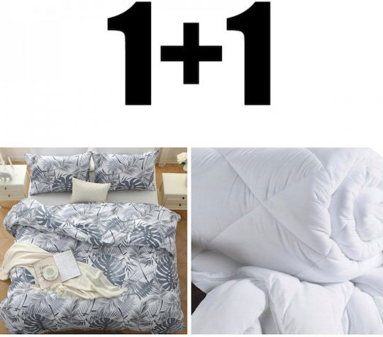 Σετ Παπλωματοθήκη 150x220cm Μονή με Μαξιλαροθήκη & 1 Σεντόνι Silver