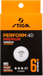 Ping Pong Balls Stiga 3-Star Perform Premium 40+ Abs 6 Pieces 92329