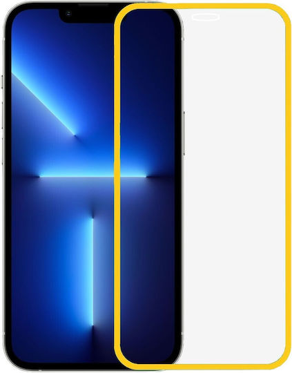 Tempered Glass Screen Protector Apple Iphone 15 Flippy Luminous Neon Phosphorescent Silicone Edge Matte Anti-fingerprint Full Protection 9h Orange