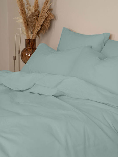 Sunshine Duvet Cover Cotton Single 170x250 Cotton Feelings 114 Light Aqua