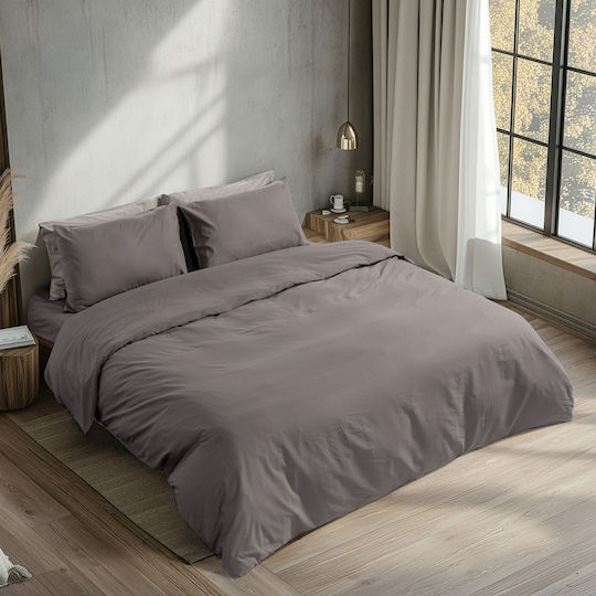 Beauty Home 1230 Double Bed Sheet 220x268cm Anthracite 1230SEDI-Anthracite