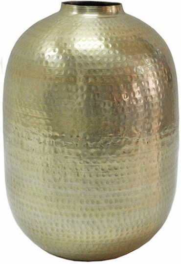 Zaros Decorative Aluminum Vase Forged Gold 28xH45cm
