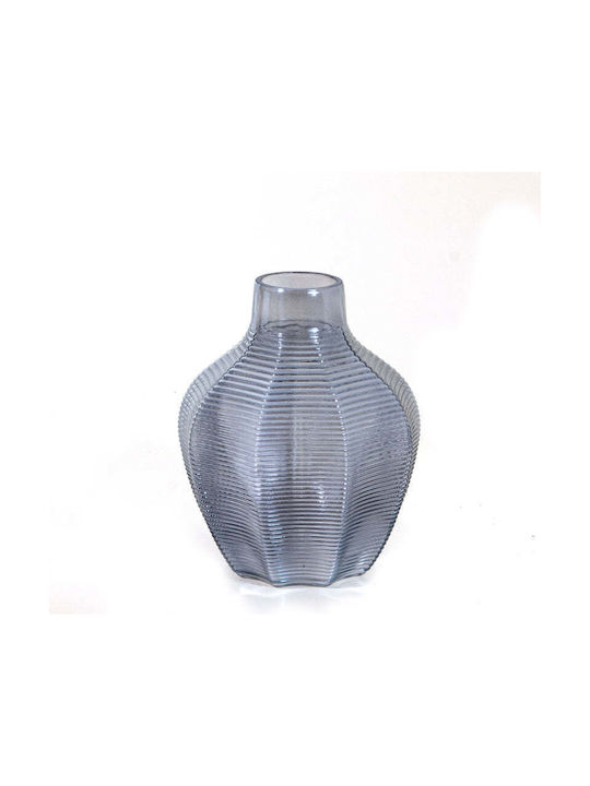 Zaros Zaros Dekorative Vase Glas Blau 17,5x21cm