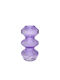 Zaros Decorative Glass Vase Lines Lilac 16x30cm