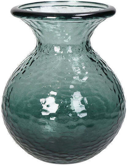Zaros Vază Decorativă Din Sticlă Petrol Ø15xÎ18.5cm